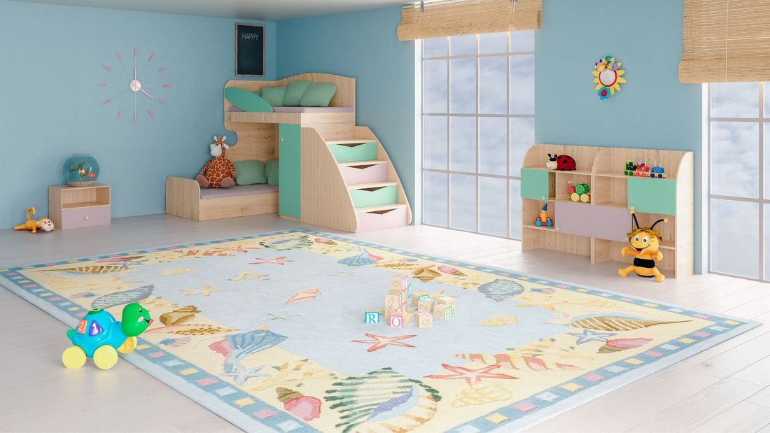 Hoe plaats je een vloerkleed in de kinderkamer?