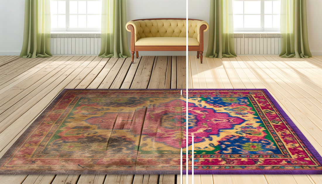 Hoe herstel je de kleur van een vintage tapijt?