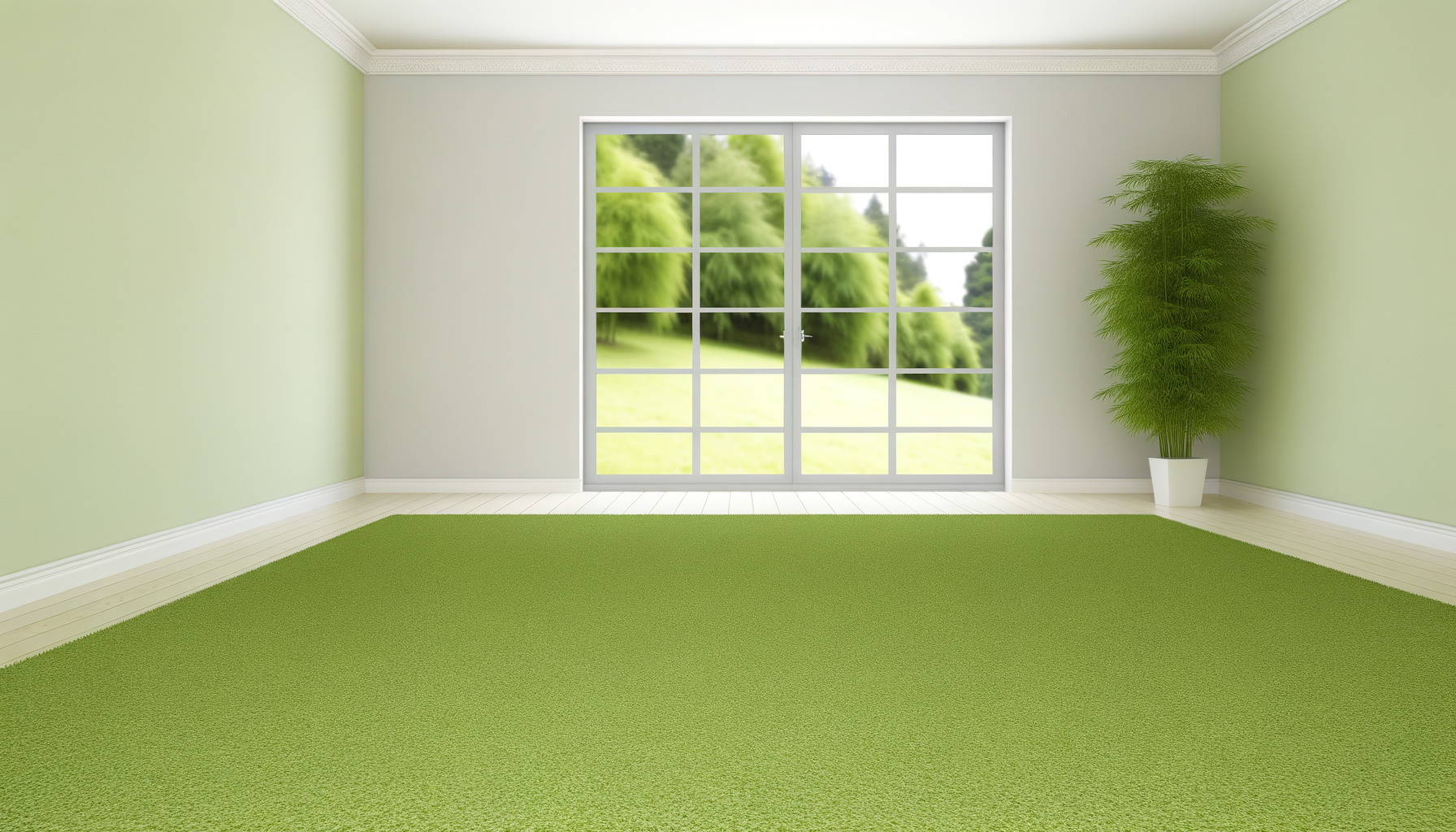Is een groen vloerkleed goed voor een rustige kamer?