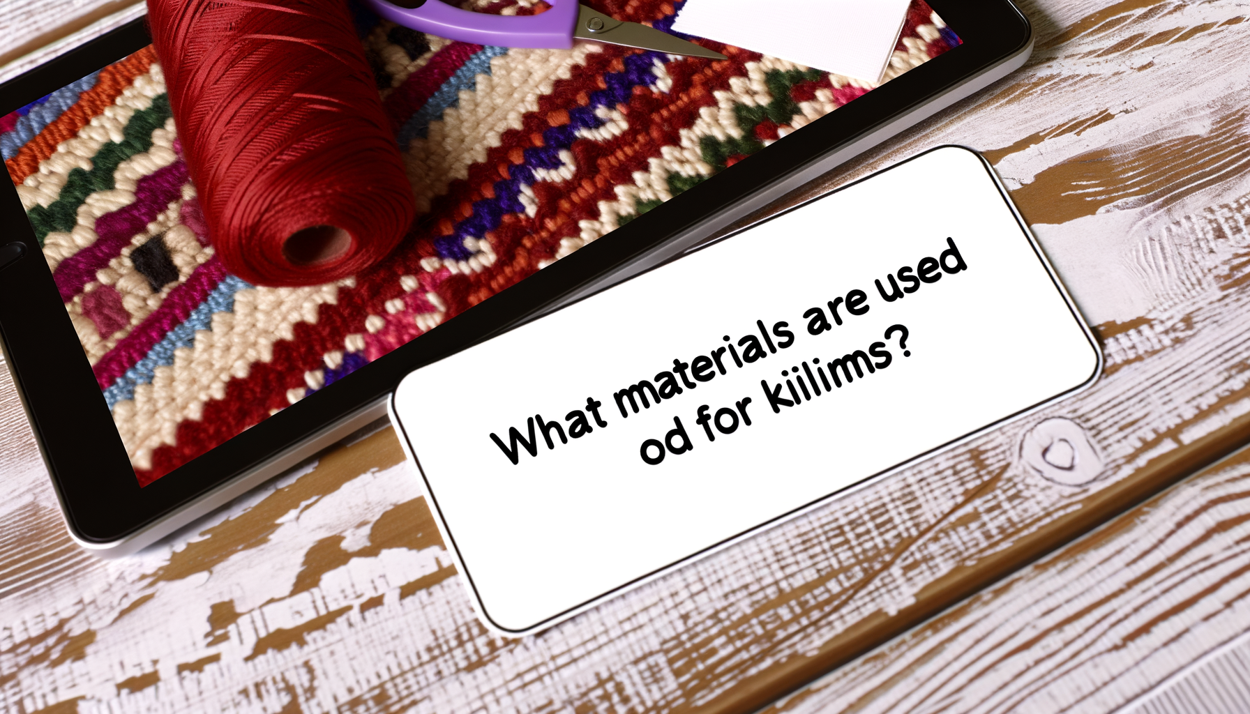 Welke materialen worden gebruikt voor Kelims?