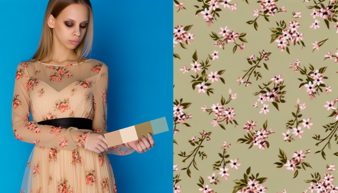 Welke kleuren passen bij een beige bloemenkleed?
