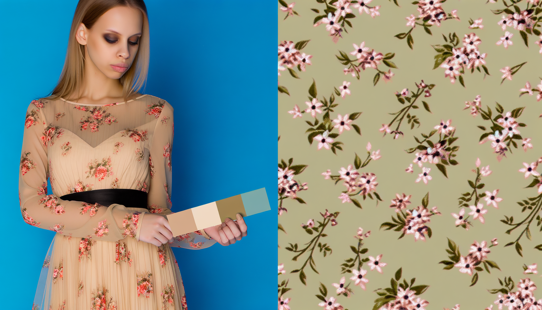 Welke kleuren passen bij een beige bloemenkleed?