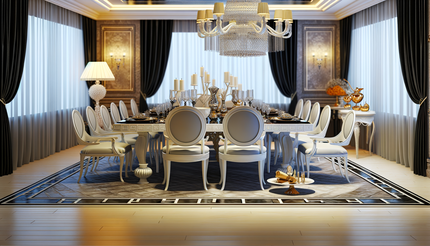 Welke maat hoort bij een luxe eetkamer?