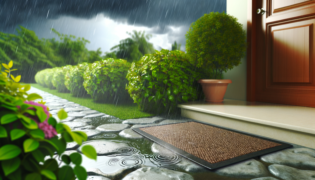 Kan een deurmat ook buiten in de regen?