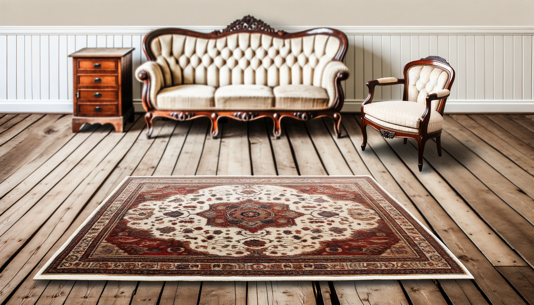 Wat is de beste maat voor een vintage woonkamerkleed?