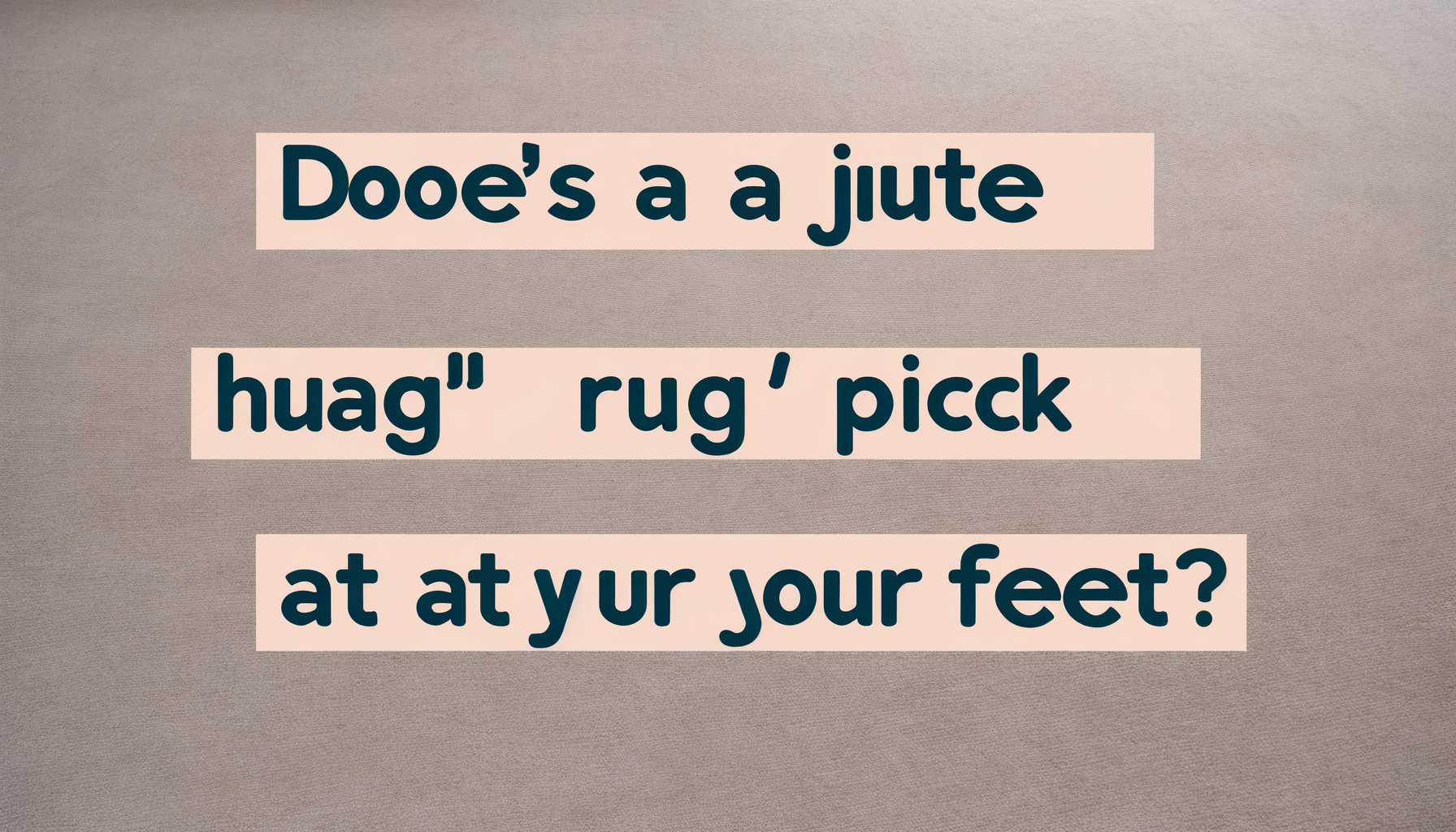 Prikt een jute vloerkleed aan je voeten?