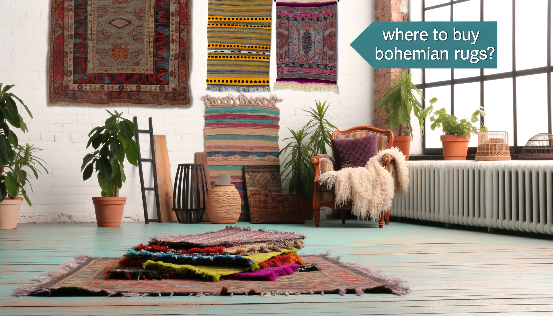 Waar koop je trendy bohemian vloerkleden?