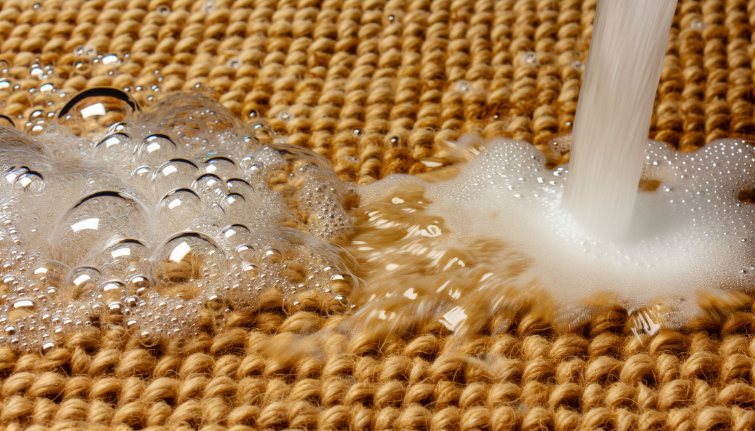 Mag je een jute vloerkleed dweilen of wassen?