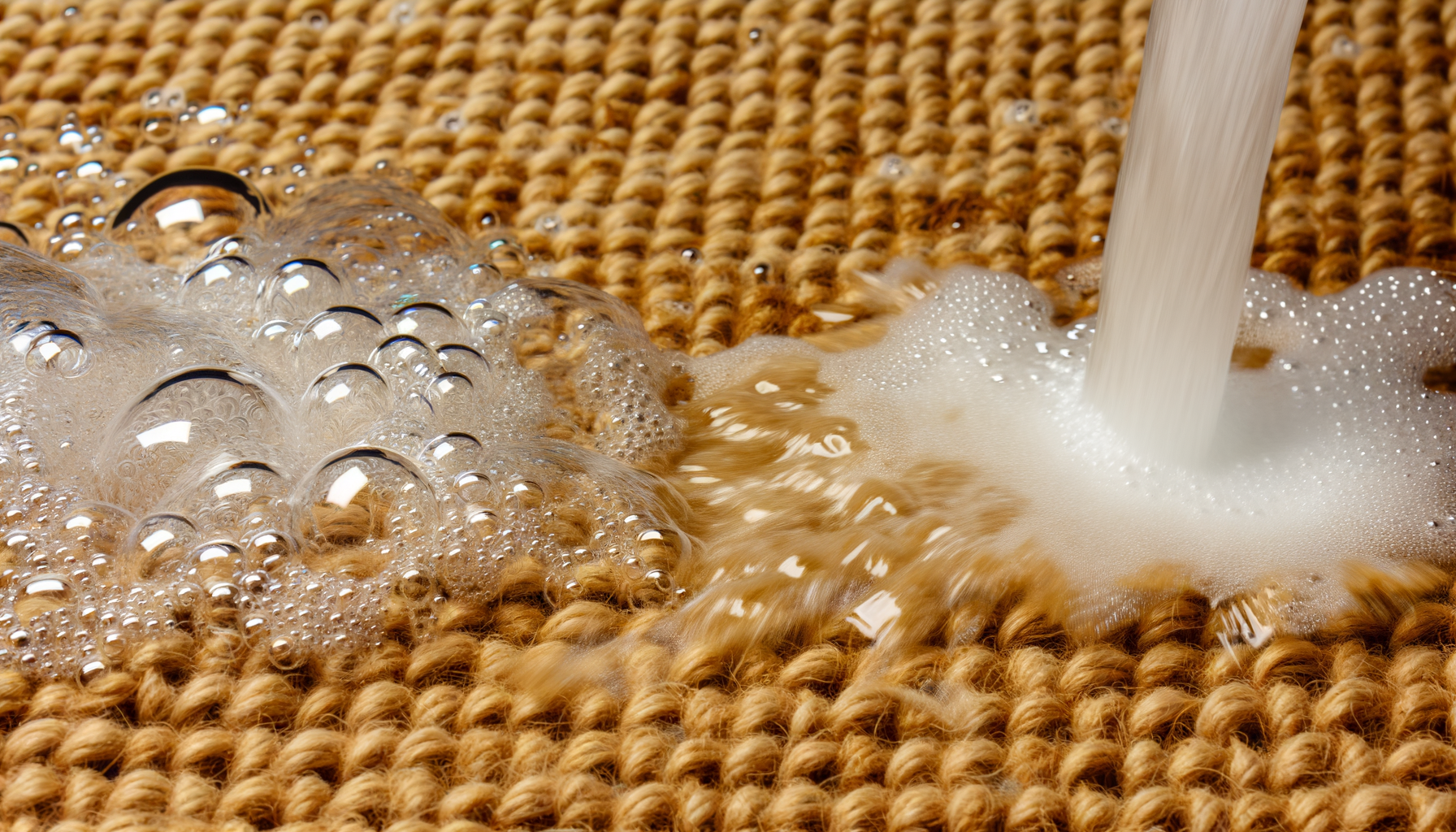 Mag je een jute vloerkleed dweilen of wassen?