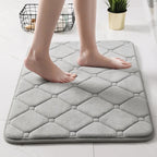 Inyahome Memory Foam Bath Mat Super Water Absorption Machine Washable Bathroom Rug,soft,absorbent Quick Dry Bathmat