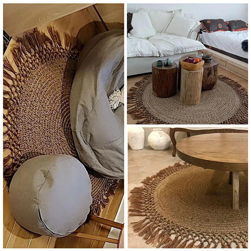 Jute Vloerkleed Rond - 100x100cm