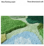 Vloerkleed Organische Vorm Groen - green / 70x175cm / CHINA