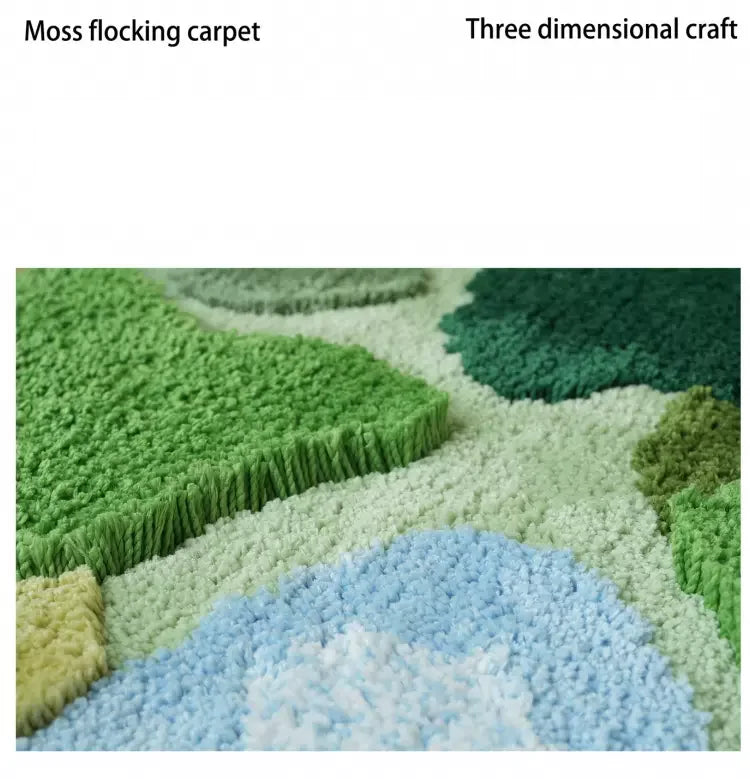 Vloerkleed Organische Vorm Groen - green / 70x175cm / CHINA