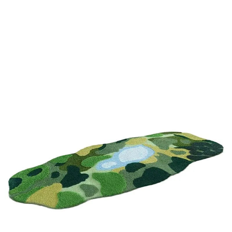 Vloerkleed Organische Vorm Groen - green / 70x175cm / CHINA