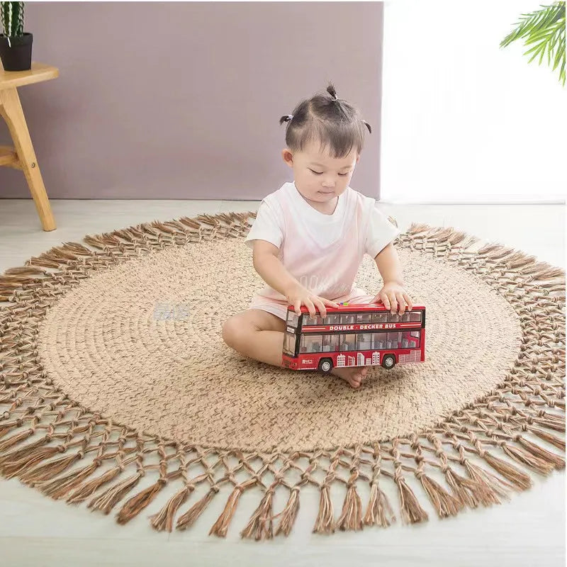 Jute Vloerkleed Rond - 100x100cm