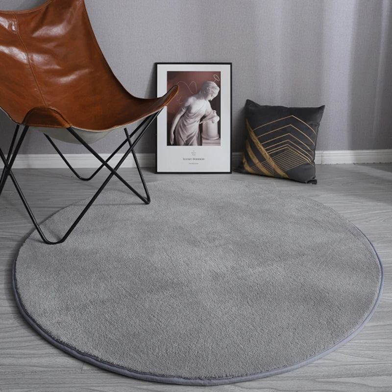 Grijs Vloerkleed Rond - A / Diameter 200cm