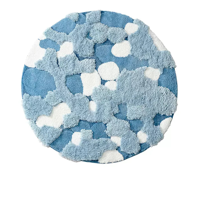 Kleed Organische Vorm Groot - Blue / 120CM Diameter / CHINA