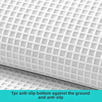 Geometric Bath Mat | Super Soft Microfiber Plush Rug | Quick Drying & High Absorbency | Abstract Striped Modern