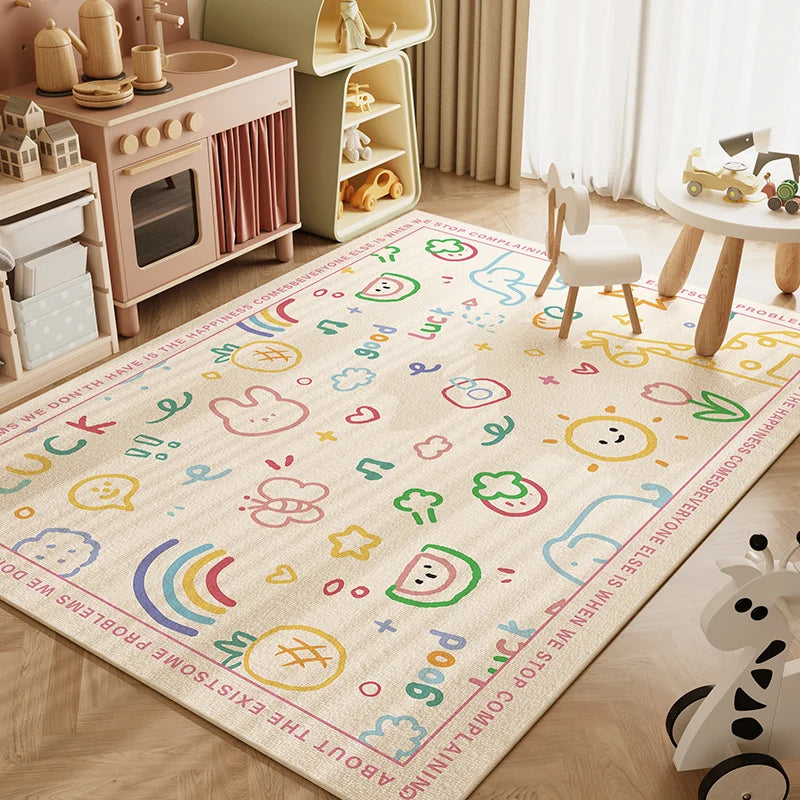 Vloerkleed Kinderkamer Beige - 80x120cm