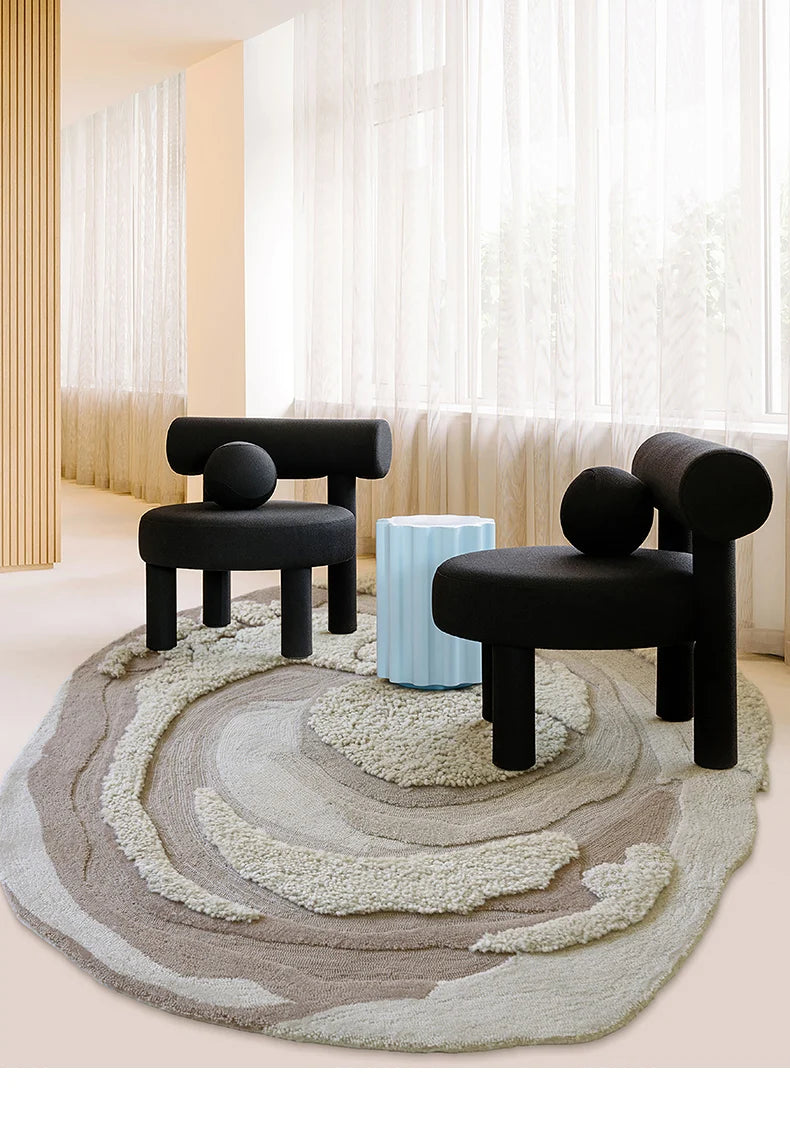 Organisch Vloerkleed Beige
