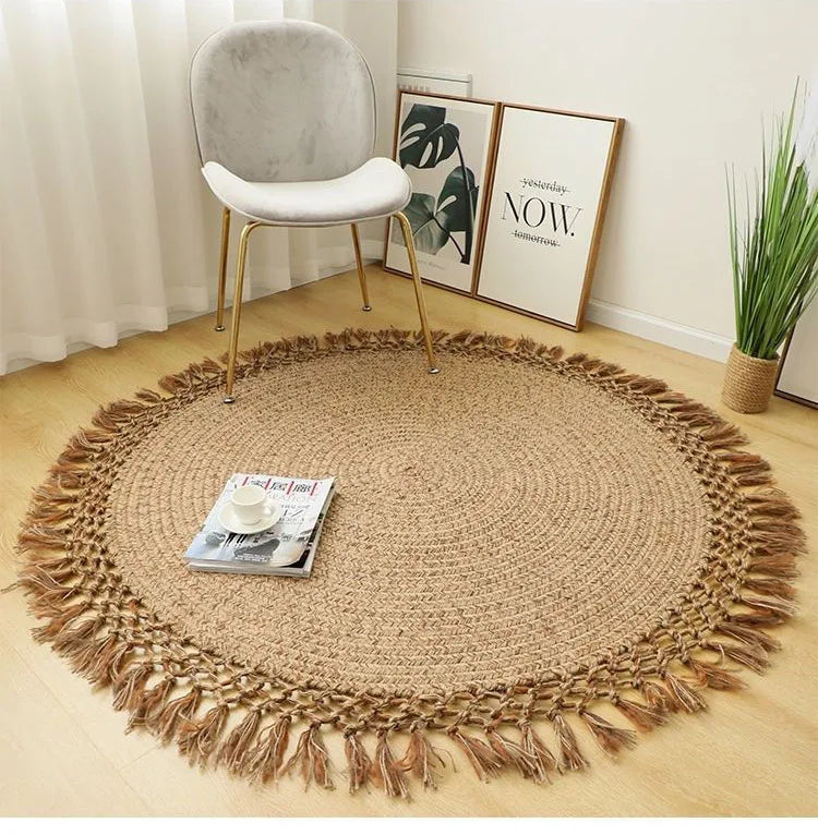 Jute Vloerkleed Rond - 100x100cm