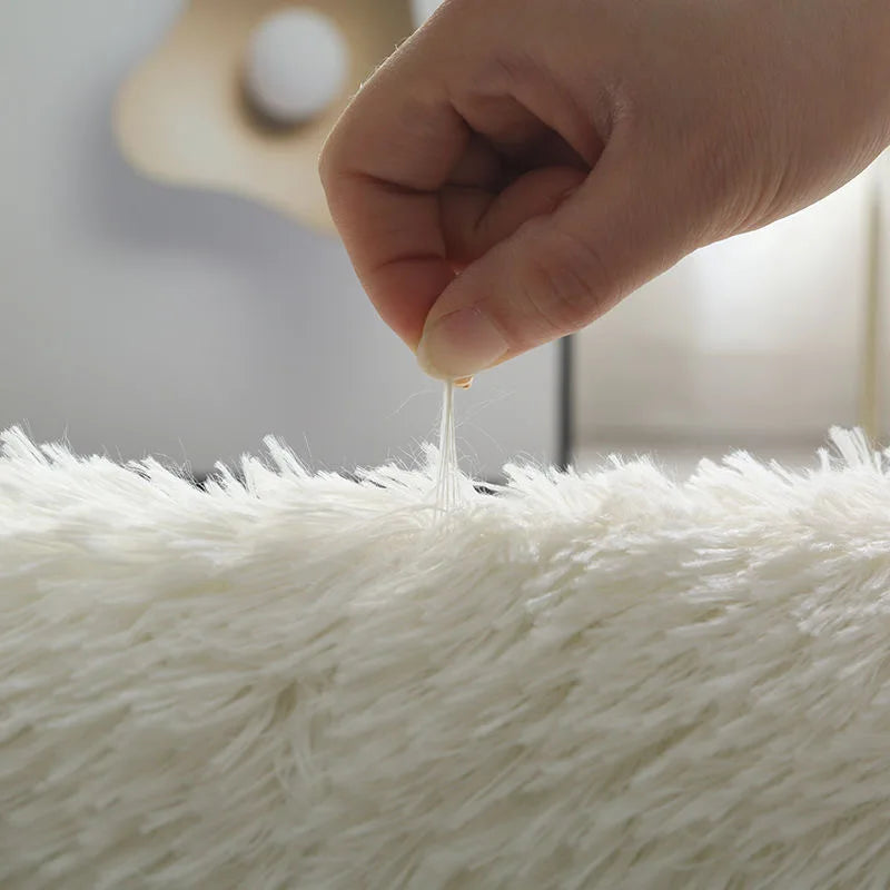 Vloerkleed Beige Hoogpolig