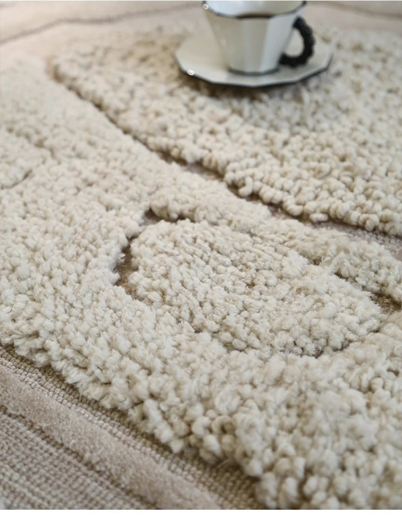 Organisch Vloerkleed Beige