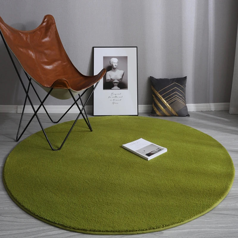 Rond Vloerkleed Groen - E / Diameter 200cm