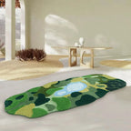 Vloerkleed Organische Vorm Groen - green / 70x175cm / CHINA