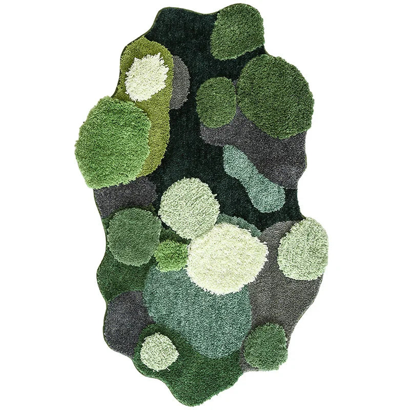 Vloerkleed Organische Vorm Klein - green / 80X150CM / CHINA