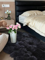 Organische Vorm Vloerkleed Groot - black / 80X150CM / CHINA