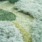 Vloerkleed Organische Vorm Hoogpolig - green / About 110x180cm / CHINA