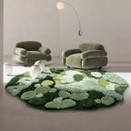 Vloerkleed Organische Vorm Hoogpolig - green / About 110x180cm / CHINA