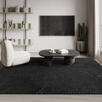 Carpet For Living Room Home Decor Modern Minimalist Black Large Area Bedroom Rug Abstract Striped Fashion Cloakroom Mat