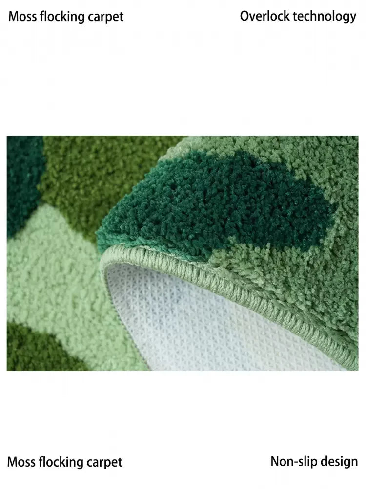 Vloerkleed Organische Vorm Groen - green / 70x175cm / CHINA