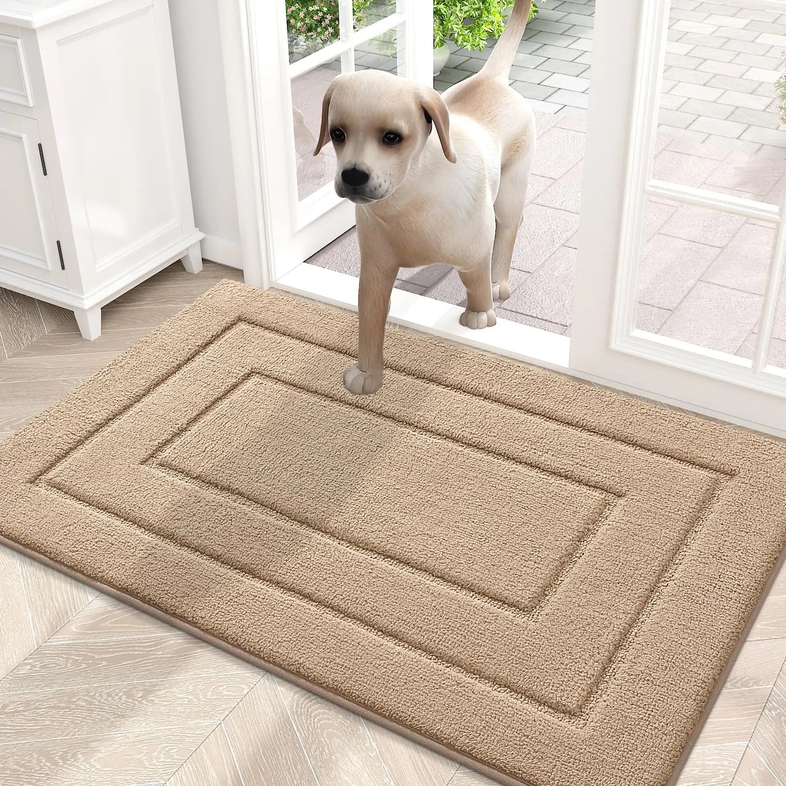 Deurmat 60 x 90 - Beige / 82x102cm